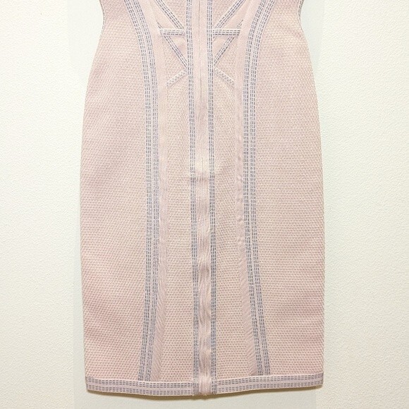 NEW Herve Leger Elissa Classic Bodycon Dress in Pink - Picture 8 of 13